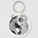 Search for dragons key rings Yin yang