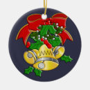Search for bell christmas tree decorations Holly and berries