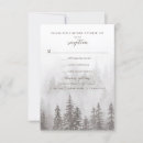 Search for trees in fog invitations Watercolor