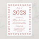 Search for rose gold glitter graduation invitations High school