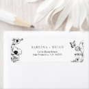 Search for french return address labels Black and white