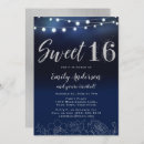 Search for light blue sweet 16 invitations Silver