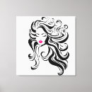 Search for black white woman canvas prints Girl