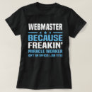 Search for webmaster tshirts Job