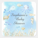 Search for under the sea boy baby shower stickers Whale