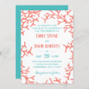 Search for coral reef wedding invitations Tropical
