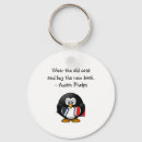 Search for penguins rounded key rings For kids