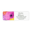 Search for gerbera daisy return address labels Watercolor