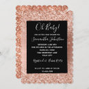 Search for black pink rose gold glitter invitations Glam