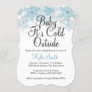 Search for blue snowflake baby shower invitations Baby it's cold outside