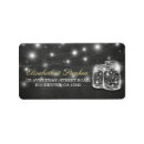 Search for chalkboard mason jar return address labels String lights