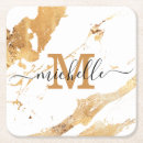 Search for gold marble coasters Monogrammed