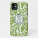 Search for green zebra iphone cases White