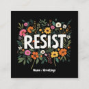 Search for protests business cards Resist