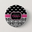 Search for polka dot monogram badges White