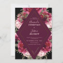 Search for burgundy black wedding invitations Typography