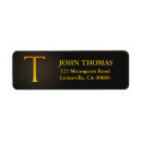 Search for monogram t return address labels Elegant