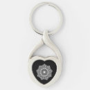 Search for heart background key rings Black