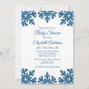 Search for dark blue baby shower invitations Winter