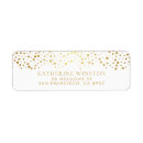 Search for confetti stars return address labels Gold