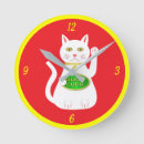 Search for lucky cat clocks Japanese