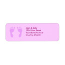 Search for baby footprint return address labels It's a girl