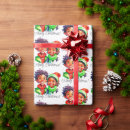 Search for vintage christmas wrapping paper Red and green