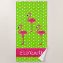 Search for pink flamingo beach towels Green