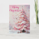 Search for pink trees christmas cards Snow