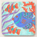 Search for fish cork coasters Blue