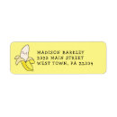 Search for banana return address labels Cute