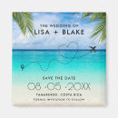 Search for airplane save the dates Tropical