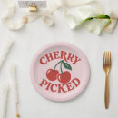 Search for retro cherry plates Vintage