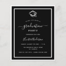 Search for budget graduation invitations Black and white