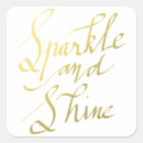 Search for greetings square stickers Gold