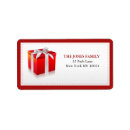 Search for box return address labels Red