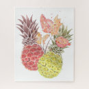 Search for pineapple puzzles Watercolor