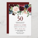 Search for wine 50th birthday invitations Floral