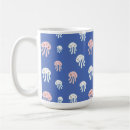 Search for blue jellyfish mugs Pattern