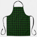 Search for black and green aprons Tartan
