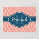 Search for blue pattern postcards Pink