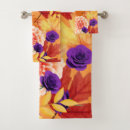 Search for fall color bath towels Falling leaves