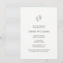 Search for footprint baby shower invitations Grey