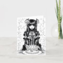 Search for gothic girl birthday cards Black
