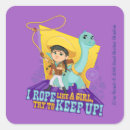 Search for vest stickers Happy cowgirl on dinosaur