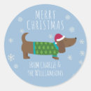 Search for happy puppy dog stickers Xmas