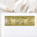 Search for 50th wedding anniversary return address labels Golden