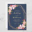 Search for royal blue and pink wedding invitations Floral