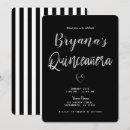 Search for black white silver quinceanera invitations Elegant