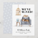 Search for cat moving announcement cards Address change